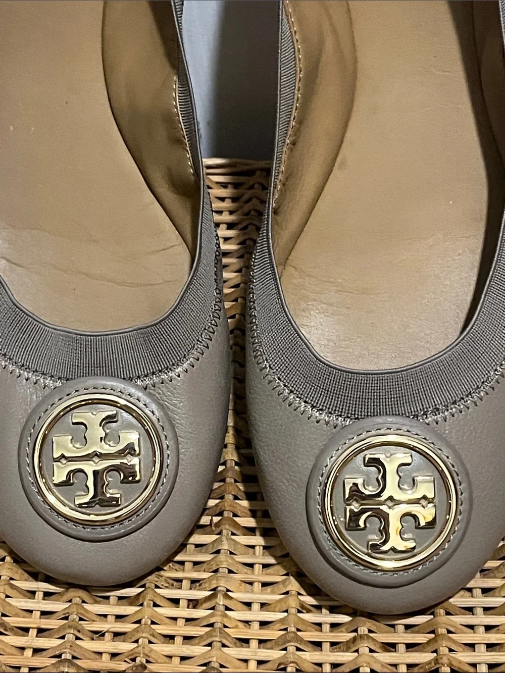 TORY BURCH Caroline 2 ballet flats in French Gray